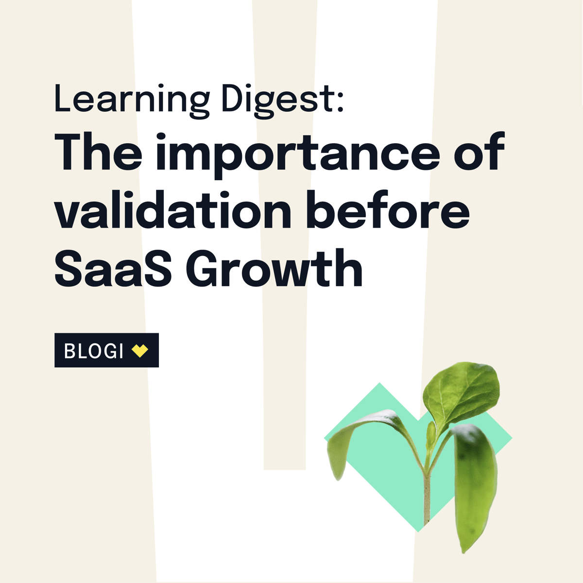 Learning Digest: The importance of validation before SaaS Growth