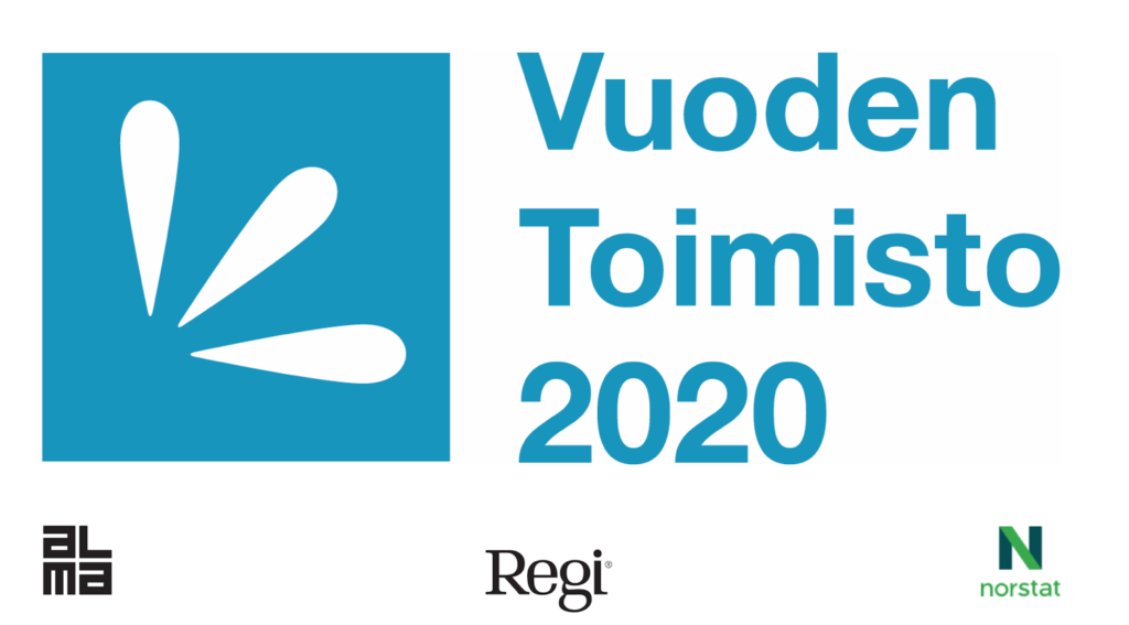 Valve Suomen Vuoden Toimisto 2020 -tutkimuksen finalisti